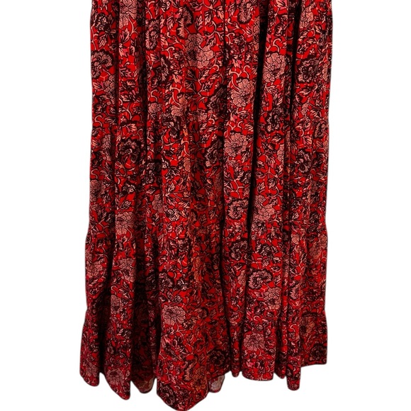 Ulla Johnson Kali Dress Midi Tiered Poppy Floral Boho Fairy Feminine Size 2 - Picture 11 of 13